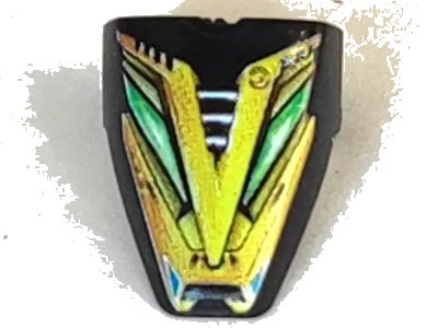 LEGO onderdeel Technic Throwbot Visor with Millennia Gold V Pattern (x209px1)