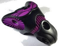 LEGO onderdeel Galidor Torso Gorm with Purple Ribbed Sockets and Midriff, and Purple Chest Pattern x314pb01c01