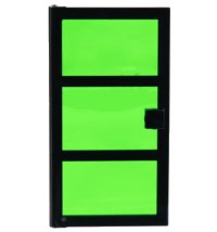 LEGO part Door 1 x 4 x 6 with 3 Panes and Square Handle with Fixed Trans-Green Glass x39c03