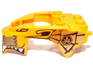 LEGO onderdeel Flywheel Fairing Lion Shape with Fangs and Hoses Pattern (11110pb01)