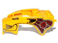 LEGO part Flywheel Fairing Lion Shape with Gold and Dark Red Pattern 11110pb04
