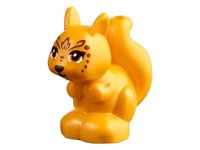 LEGO part Squirrel, Friends / Elves with Black and White Eyes, Black Eyelashes, Nose and Mouth and Reddish Brown Face Decorations Pattern (Miss Spry) 11568pb02