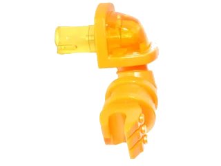 LEGO onderdeel Arm Armored, Left with Trans-Yellow Shoulder and Pin Pattern (Nexo Knights Axl) (24101pb02)