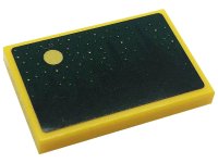 LEGO part Tile 2 x 3 with Moon and Stars on Dark Green Background Pattern (Sticker) - Set 76388 26603pb191
