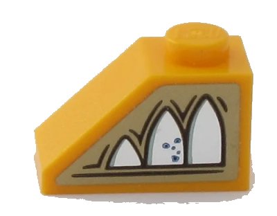 LEGO onderdeel Slope 45 2 x 1 with HP Mirror of Erised Ornament Pattern Model Left Side (Sticker) - Set 75954 (3040pb022l)