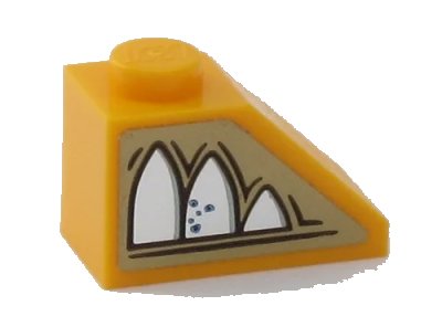 LEGO onderdeel Slope 45 2 x 1 with HP Mirror of Erised Ornament Pattern Model Right Side (Sticker) - Set 75954 (3040pb022r)