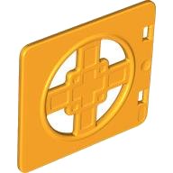 LEGO part Duplo Door / Window Pane 1 x 4 x 3 with Round Opening and Asian Ornament (3240)
