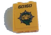 LEGO onderdeel Steen 1 x 2 x 2 met binnensteunpen met '60160' en Luipaardkop Patroon (Sticker) - Set 60160 3245cpb141