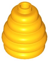 LEGO part Cone 2 x 2 x 1 2/3 with Stacked Rings (Beehive / Cotton Candy) 35574