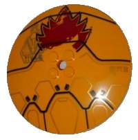 LEGO part Dish 8 x 8 Inverted (Radar) with 'TIVAN' and '28MB' Golden Drone Pattern 3961pb08
