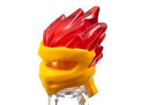 LEGO onderdeel Minifigure, Headgear Ninjago Wrap Type 5 with Molded Trans-Red Flames Pattern 41163pb05
