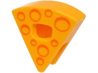 LEGO onderdeel Minifigure, Headgear Head Cover, Costume Wedge Slice with Cheese with Orange Holes Pattern (BAM) 45755pb05