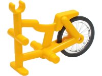 LEGO part Tricycle Frame with Trans-Clear Bicycle Wheel with Molded Black Hard Rubber Tire (50015 / 92851pb01) 50015c01