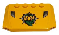 LEGO part Wedge 4 x 6 x 2/3 Triple Curved with Leopard Head, Leaves and Grille Pattern (Sticker) - Set 60160 52031pb160