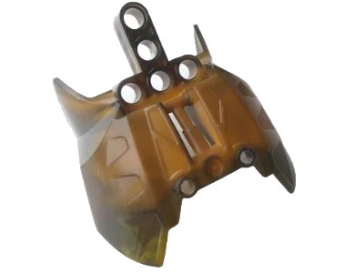 LEGO onderdeel Bionicle Barraki Carapar Chest Cover with Marbled Trans-Brown Pattern (57559pb01)