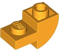 LEGO onderdeel Slope, Curved 2 x 1 Inverted with Recessed Stud 5847