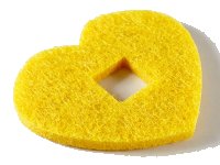 LEGO part Felt Fabric 5 x 4 Heart Thick with Square Hole 66828