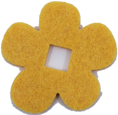 LEGO part Felt Fabric 5 1/2 x 5 1/2 Flower Thick with Square Hole (66830)