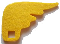LEGO part Felt Fabric 10 x 7 Wing Thick with Square Hole 66833