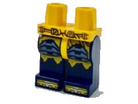 LEGO onderdeel Hips and Dark Blue Legs with Bright Light Orange and Sand Blue Alien Armor Pattern 970c63pb12