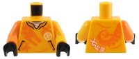 LEGO part Torso Shirt with Pockets, Orange Dragon, White Ninjago Logogram Letter A and 'ARIN' Pattern / Bright Light Orange Arm Left / Orange Arm Right / Black Hands 973pb5216c01