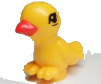 LEGO part Bird, Friends / Elves with Red Beak and Black Eyes Pattern (Goldie) 98388pb01