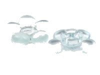 LEGO onderdeel Clikits, Icon Flower 5 Petals 2 x 2 Small with Pin, Frosted (Solid and Transparent Colors) 45453