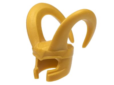 LEGO onderdeel Minifigure, Headgear Helmet with Large Curved Flexible Horns (Loki) (10909)