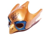 LEGO part Minifigure, Headgear Mask Bird / Eagle with Yellow Beak and Blue Eye Circles Pattern 12549pb02