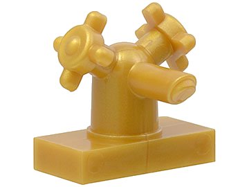 LEGO part Tap 1 x 2 with Dual Handles, Small / Sink Faucet (13770)