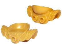 LEGO onderdeel Minifigure Armor Shoulder Pads with Neck Protection, Front Stud and 2 Back Studs 15086