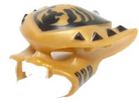 LEGO onderdeel Minifigure, Headgear Mask Scorpion with White Fangs and Pincers, Black Spikes and Scorpion Emblem Pattern 15475pb03