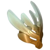 LEGO onderdeel Bionicle Mask Protector with Marbled Trans-Light Blue Pattern (Protector Mask of Ice) 19149pb03