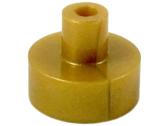 LEGO onderdeel Tegel, Rond 1 x 1 met Staaf en Pinhouder (20482)