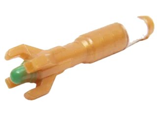 LEGO onderdeel Minifigure, Utensil Tool Screwdriver with 4 Prongs with Green Tip and White Handle Pattern (Doctor Who Sonic Screwdriver) (21700pb01)