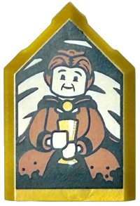 LEGO onderdeel Tegel, Gewijzigd 2 x 3 Vijfhoekig met HP Portret - Helga Hufflepuff Patroon 22385pb335