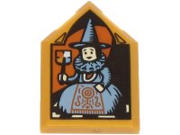LEGO part Mattonella, Modificata 2 x 3 Pentagonale con Ritratto HP - Motivo Elizabeth Burke 22385pb337