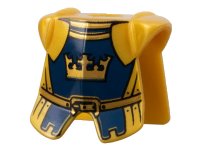 LEGO part Minifigure Armor Breastplate with Leg Protection, Fantasy Era Crown King Pattern 2587pb21