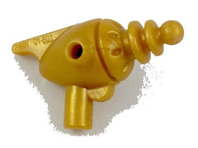 LEGO part Minifigure, Arma Pistola Spaziale - Pinna, Diffusori Calore Rotondi, Emettitore Rotondo (29601)