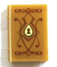 LEGO part Minifigure, Utensil Book 2 x 3 with Elves Diary with Lock Pattern (Sticker) - Set 41072 33009pb050