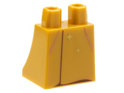 LEGO onderdeel Lower Body, Skirt with Copper Lines, Gold Stars Pattern (36036pb029)