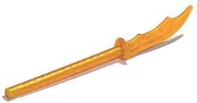 LEGO onderdeel Minifigure, Weapon Naginata with Marbled Trans-Orange Pattern (41159pb02)
