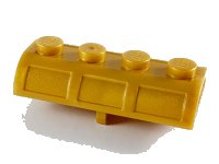 LEGO part Container, Treasure Chest Lid Curved with Thick Hinge 4739a