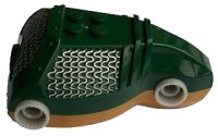 LEGO part Large Figure KK with Kentis, Sir Pattern (with Dark Green Front and Silver Chain Mail) - Series 3 - Brick 2 x 2 Relief 54182c01pb01