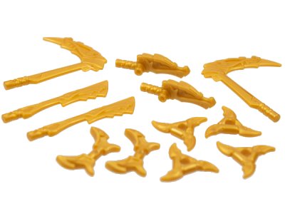 LEGO onderdeel Minifigure, Weapon Pack Dragon Sickles, Swords, Shuriken, Hooks, 12 in Bag (Multipack) (86125)