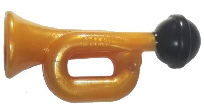 LEGO onderdeel Minifigure, Utensil Musical Instrument, Horn with Black Bulb Pattern (87996pb01)