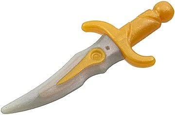 LEGO onderdeel Minifigure, Weapon Dagger with Pearl Light Gray Blade (88288c01)