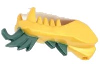 LEGO onderdeel Dragon Head (Ninjago) Jaw Lower with Dark Green Spines Pattern 93072pb05