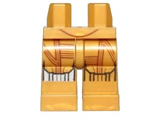 LEGO onderdeel Hips and Legs with SW C-3PO Droid Pattern (970c00pb0313)