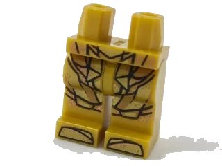LEGO onderdeel Hips and Legs with Gold Armor Atlantean Pattern (970c00pb0730)